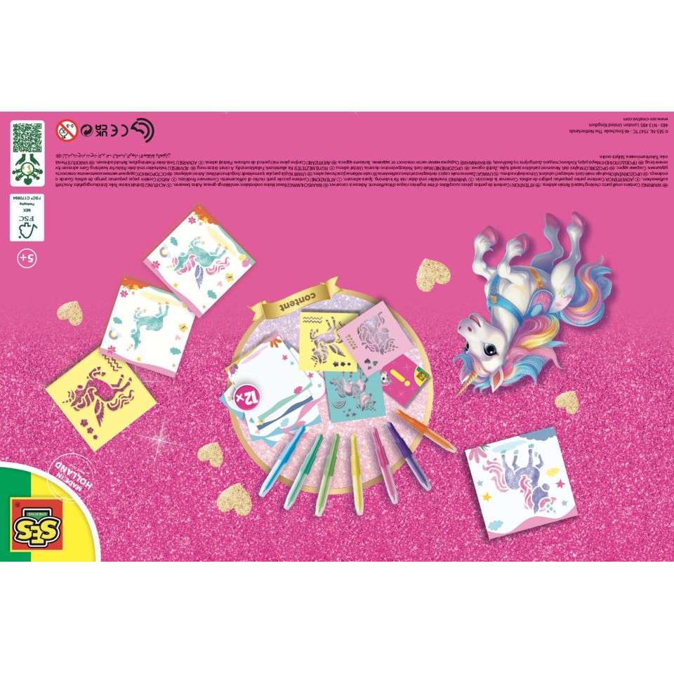 Puzzles, Aufkleber, Einhorn, Stiftset, Malbuch