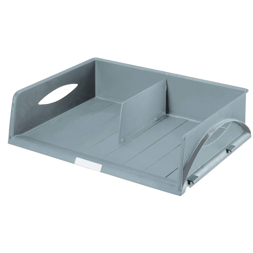 Schreibtisch-Organizer, Ablagekorb, Produktablage, Metallbox, Grau