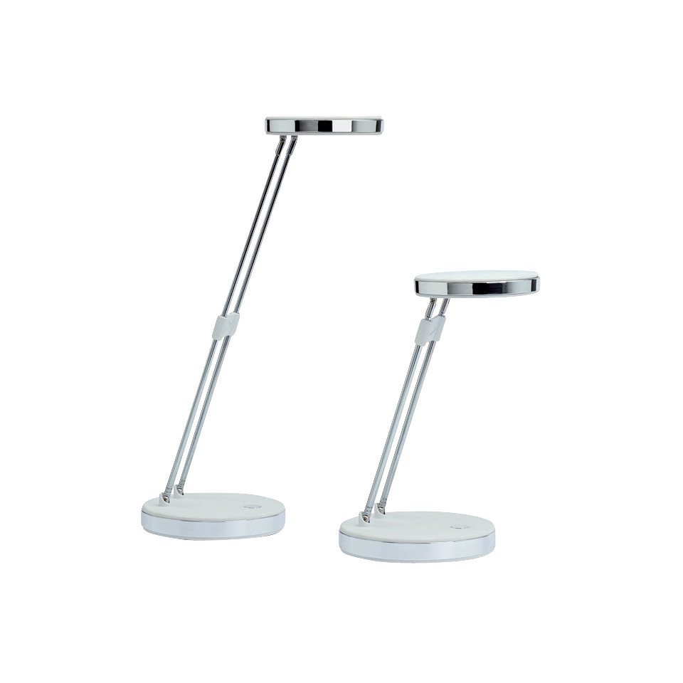 Tischleuchte, LED-Lampe, Chrom, Verstellbar, Beleuchtung