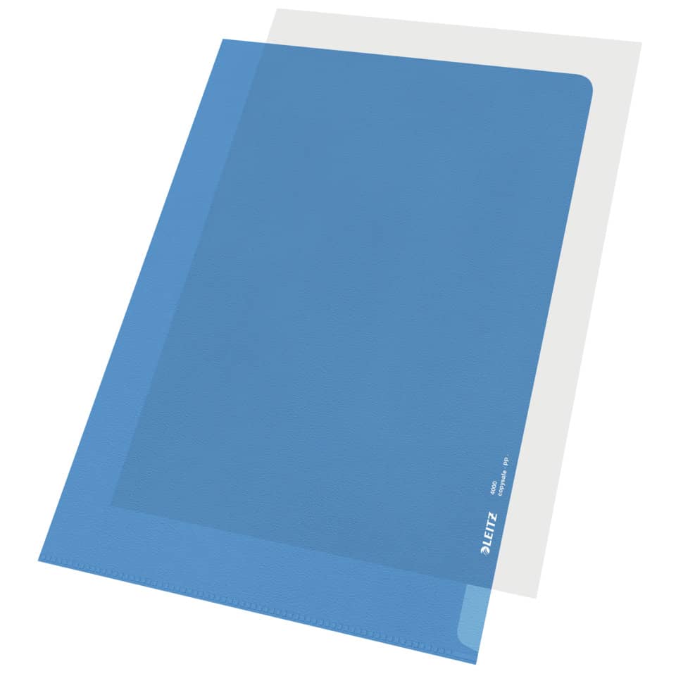 Notizblock, Notizblock A5, Blau, Kunststoffhülle, Transparente Hülle