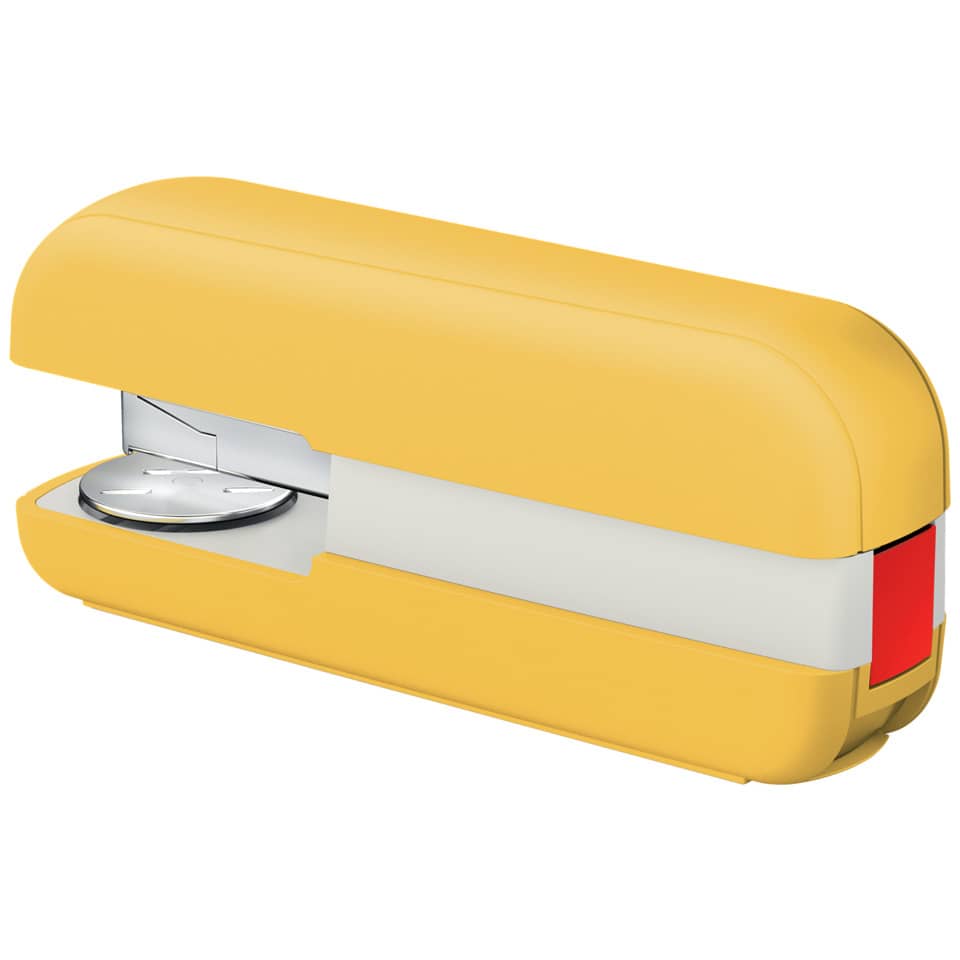 löwe?, stapler, klebepapier?, gelb, kompakt
