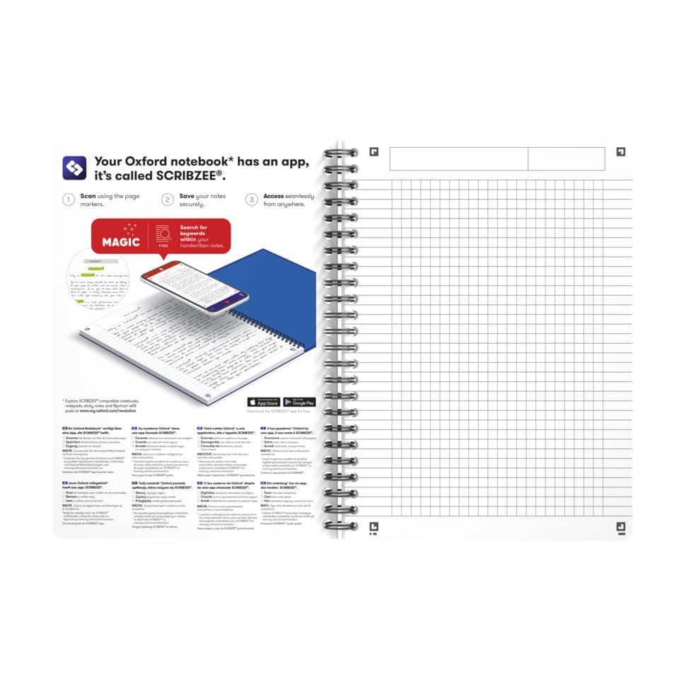 notebook, spiral-bound, Gitterheft, Bürobedarf, Flyer