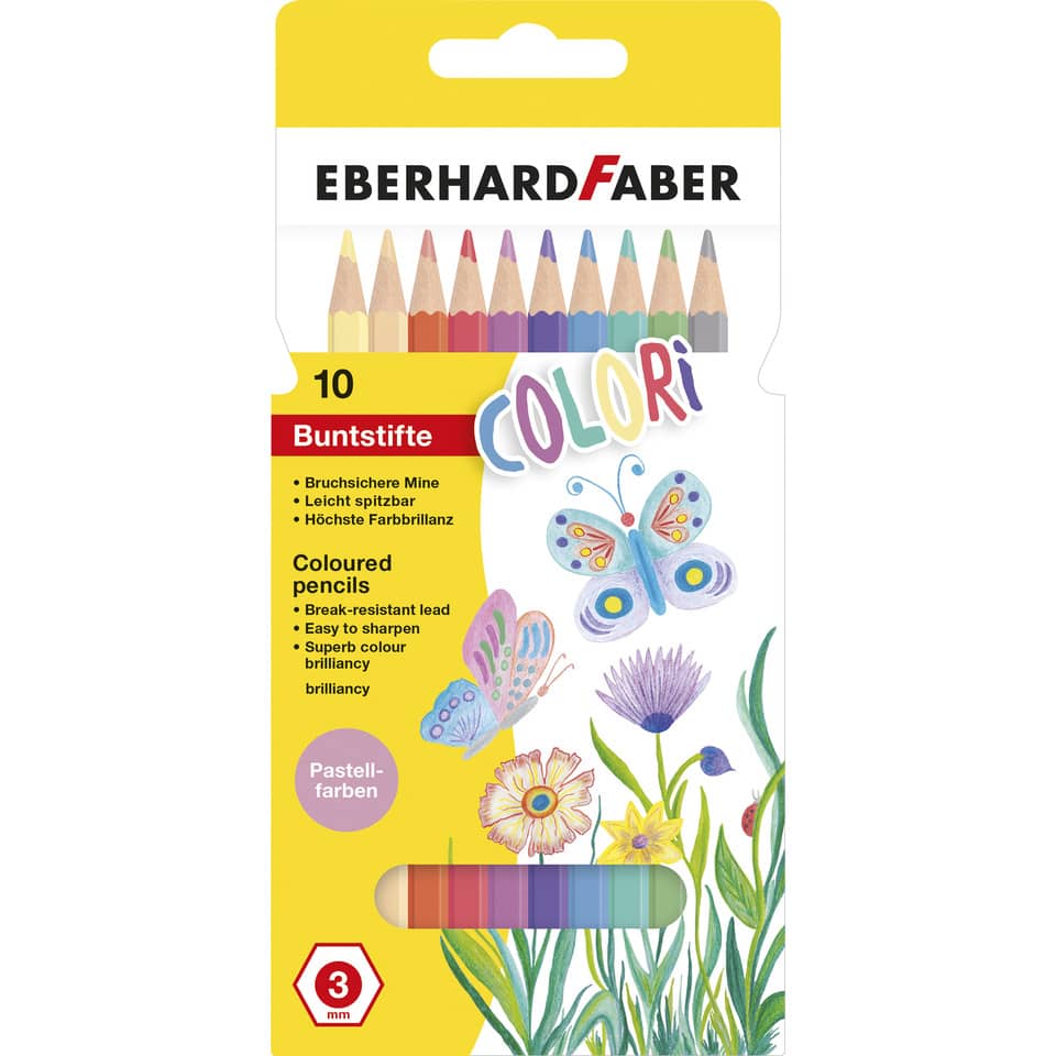 Buntstifte, Farbstift, Bleistiftset, Pastellfarben, Schachtel mit Buntstiften
