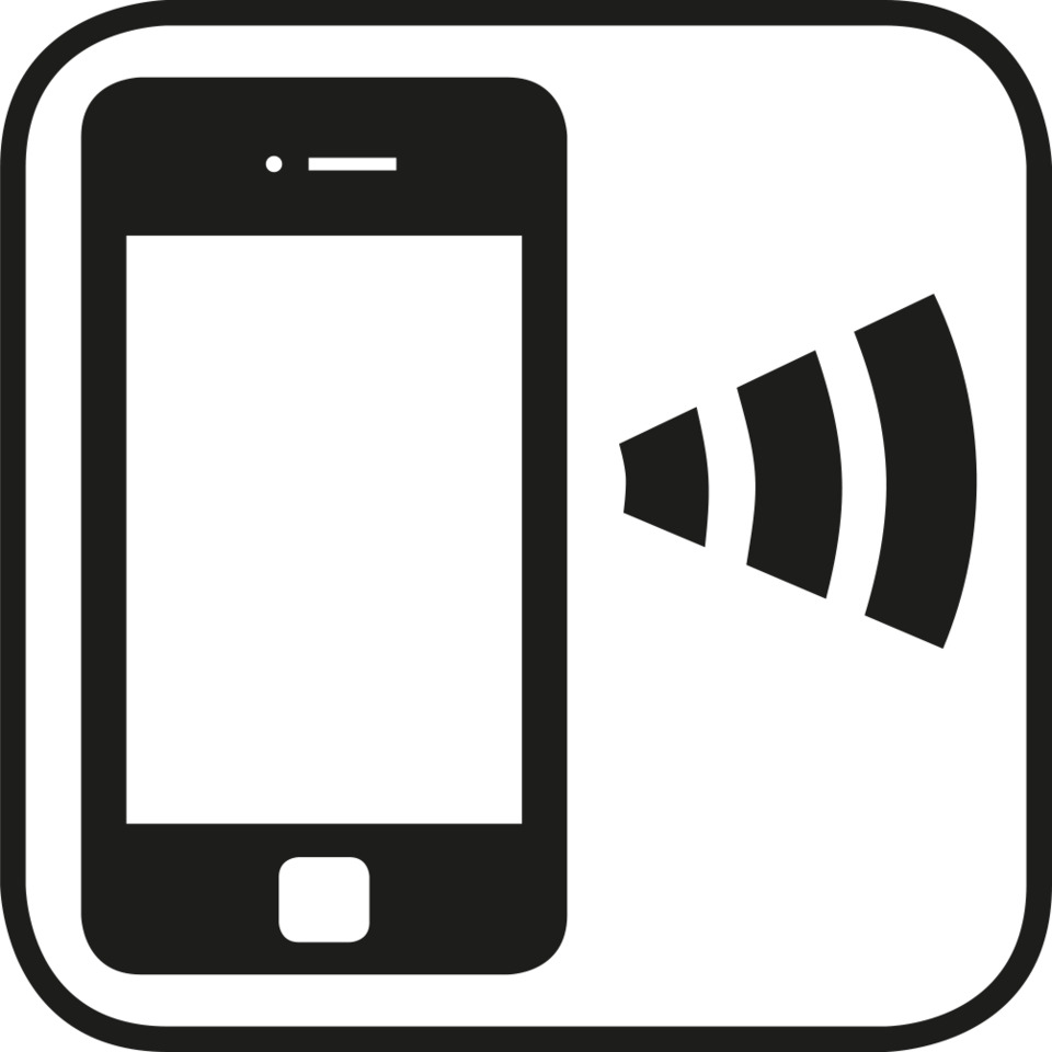 mobile, telefon, lautsprecher, symbol, signal