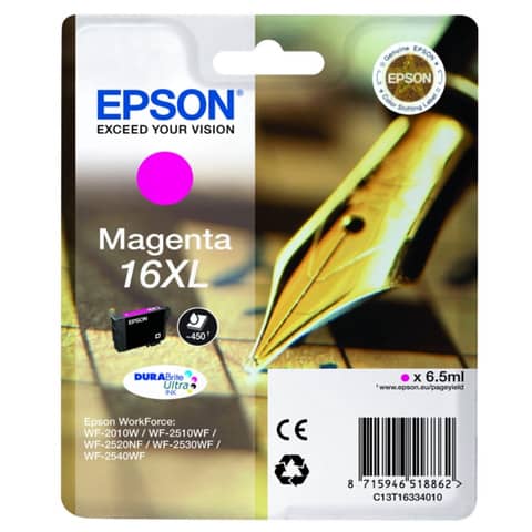 Inkjetpatrone Nr. 16XL magenta   6.5ml EPSON C13T16334012