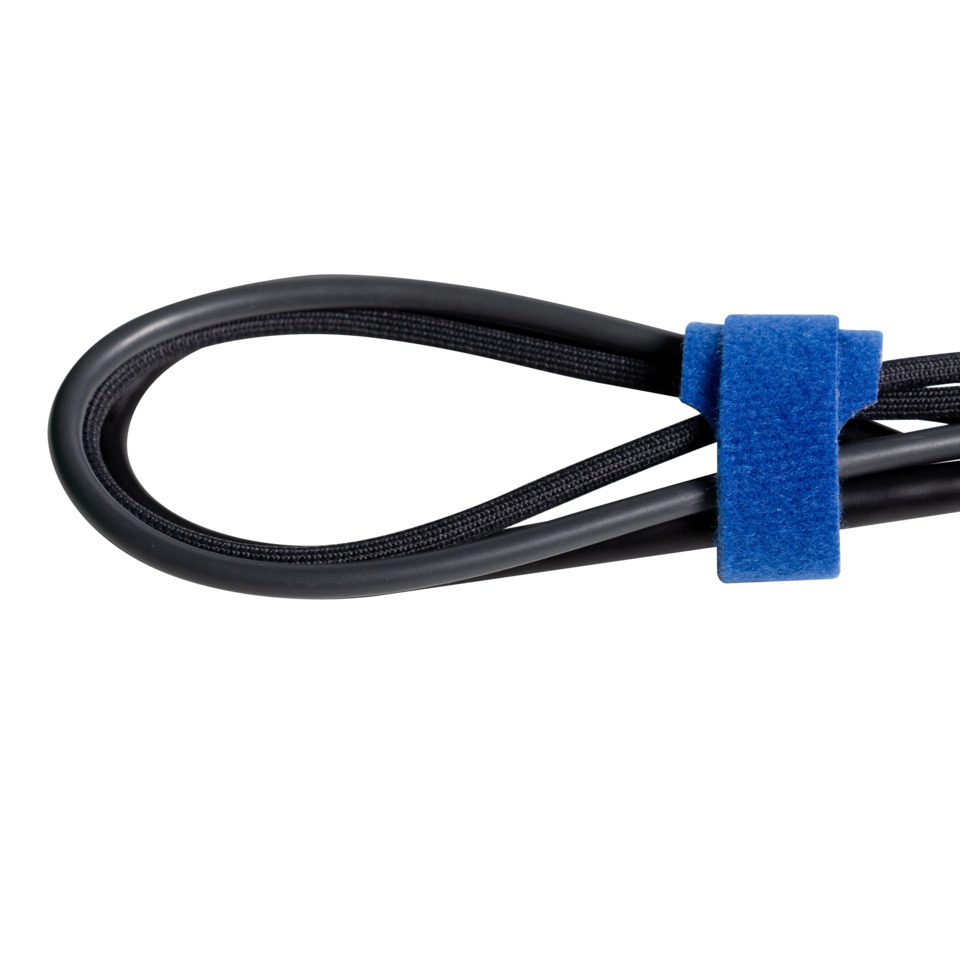 Kabel, Schwarz, Elastisches Kabel, Velcro-Clip, Kabelbinder-Set