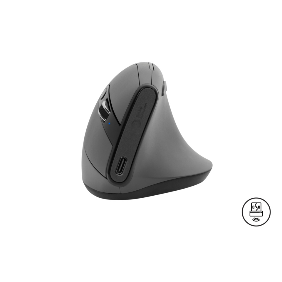 ergonomische Maus, drahtlose Maus, USB-C Anschluss, Vertical Mouse, Nachtarm Design