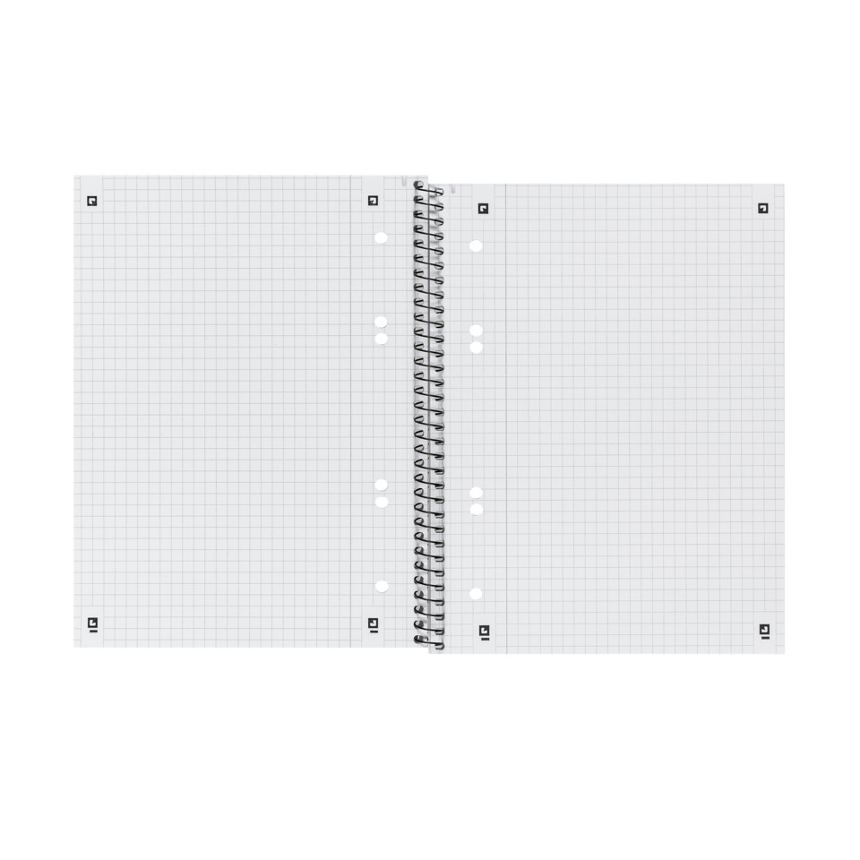spiral notebook, ring binder, grid paper, notebook, hole punches