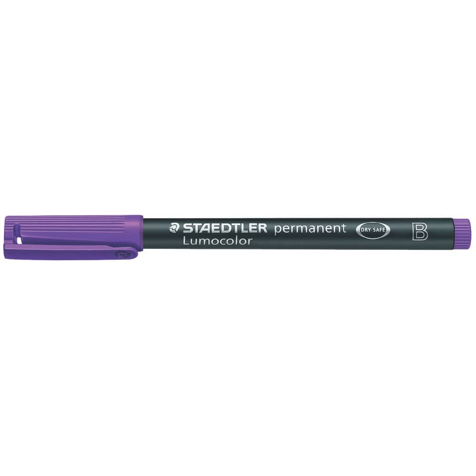 Permanentmarker, Lumoscolor, lilaKappe, Feinkern, Staedtler