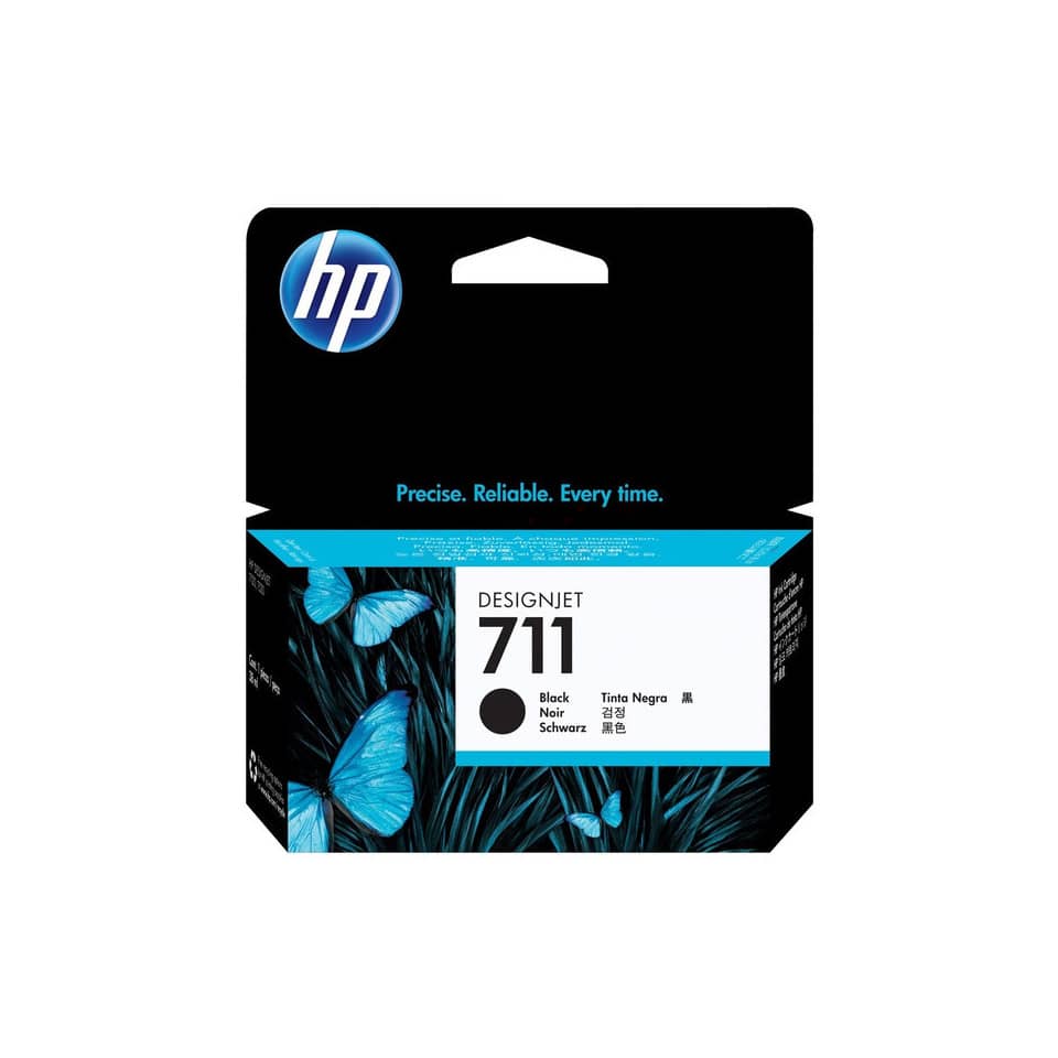 Tintenpatrone, HP 711, Schwarz, Designjet, Druckertinte
