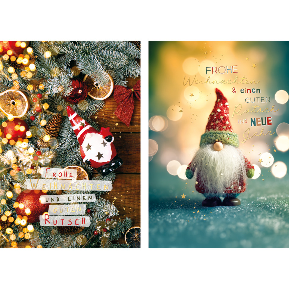 Weihnachtsdeko, Weihnachtsbaum, Lichterketten, Deko mit Schrift, Rentier-Deko