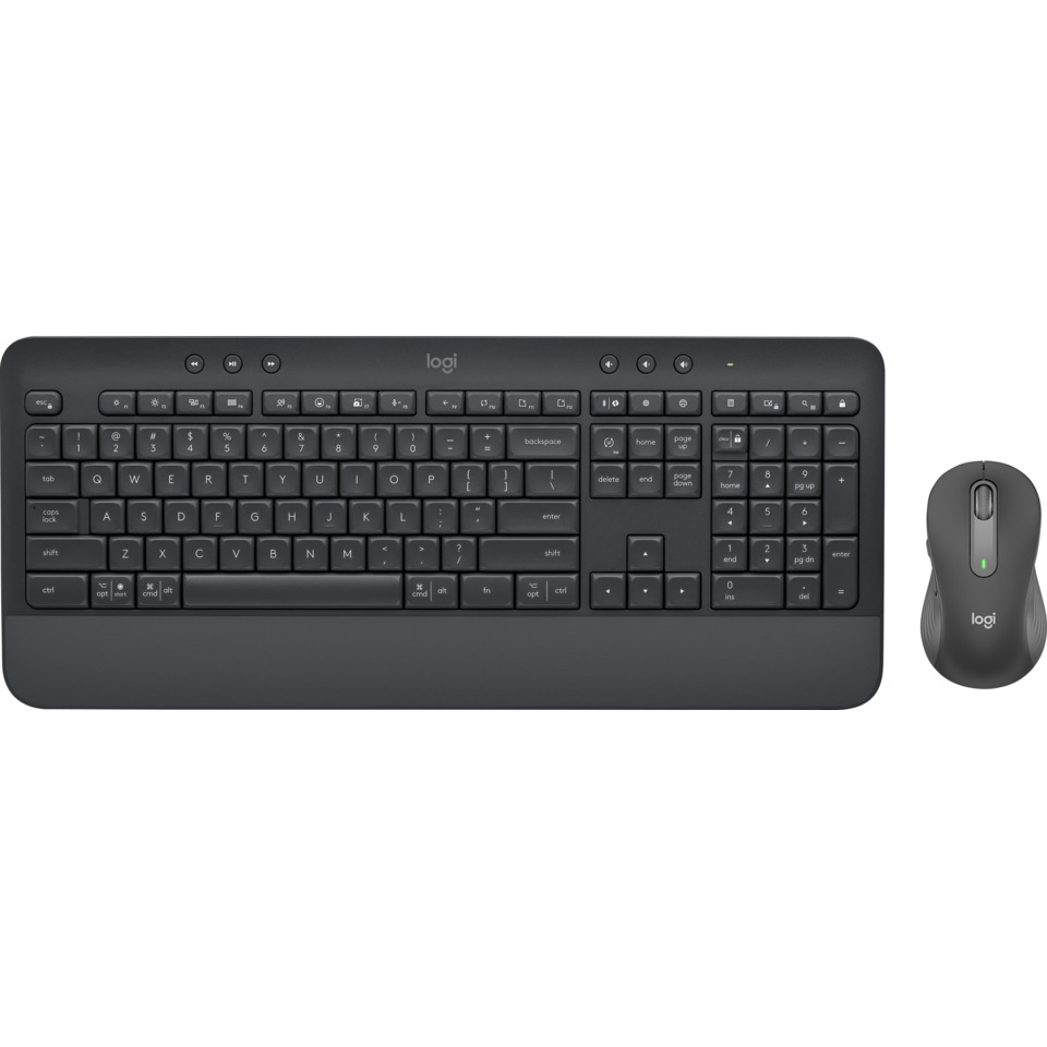Tastatur, Kabellose Tastatur, QWERTZ, Schwarz, Mausset
