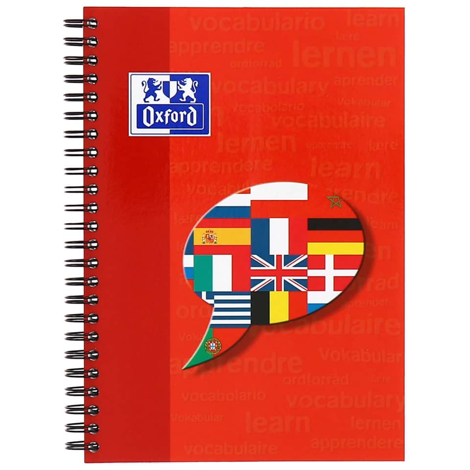 Spiralblock, Sprachlernheft, Oxford, Sprachennotizbuch, Flaggenlogo