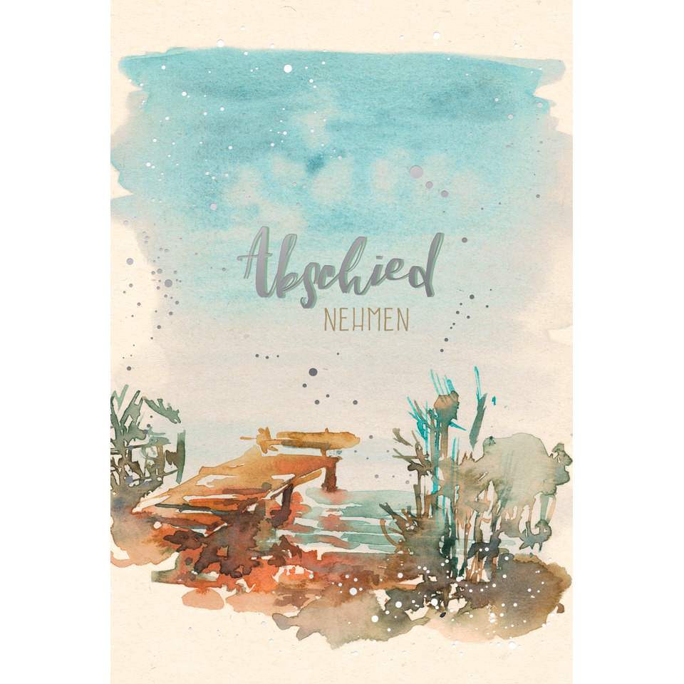 Seaside, Steg, Aquarell, Anlegestelle, Küste