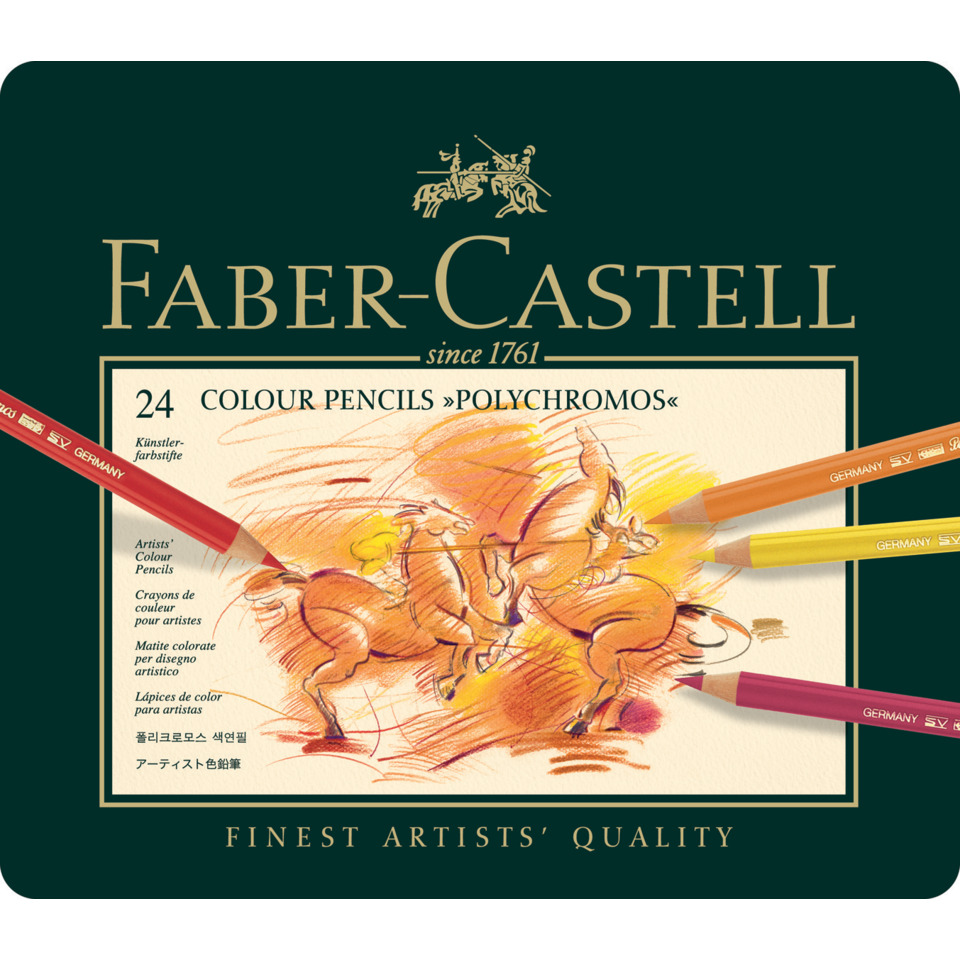 Farbstift Polychromos, 24 Stück, sortiert FABER CASTELL 110024