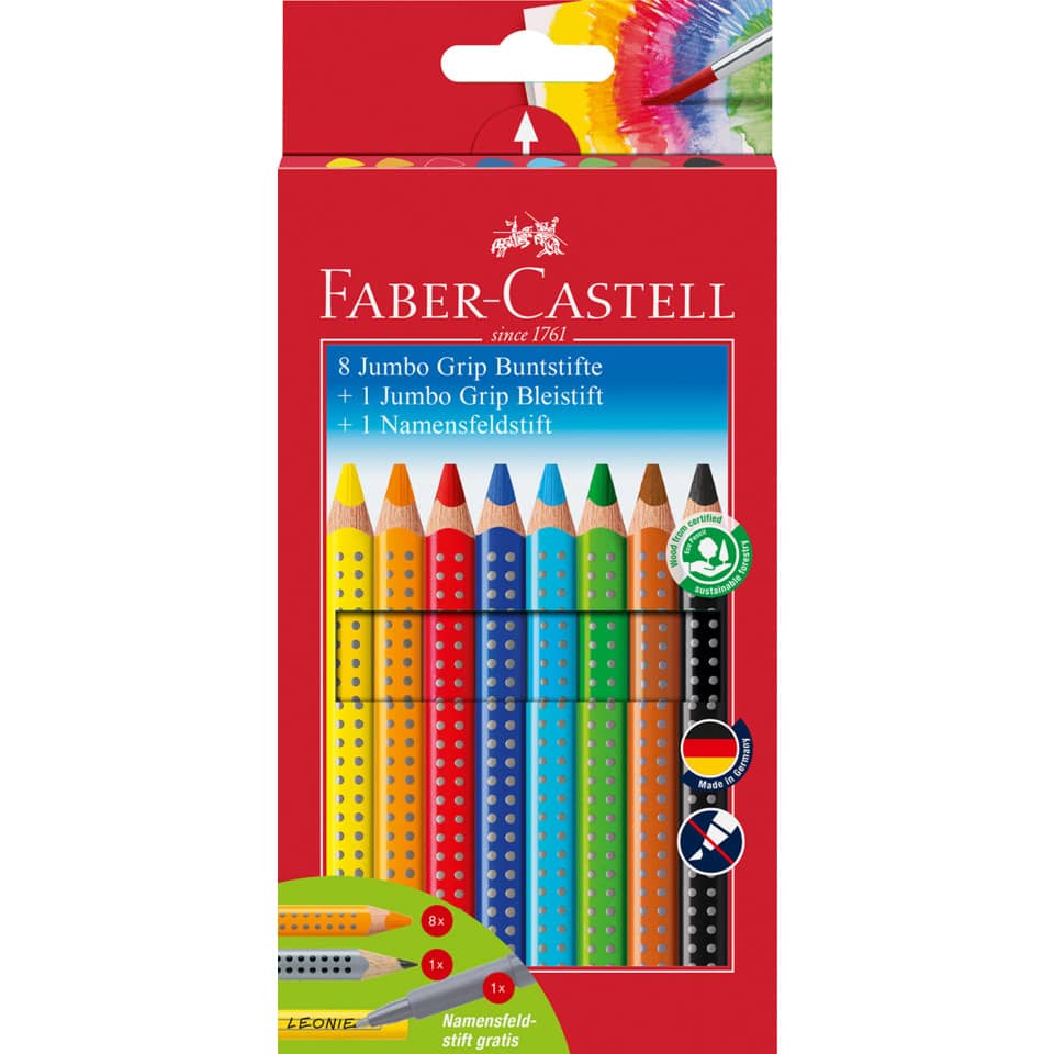 Buntstifte, Holzstifte, Jumbo-Griff, Buntstiftset, 2D-Verpackung