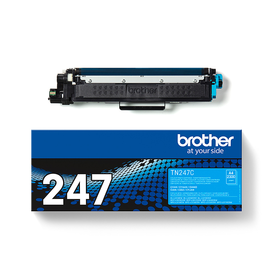 Toner Cartridge, Laser Toner, Cyan Toner, Brother TN247, A4 2300 Seiten