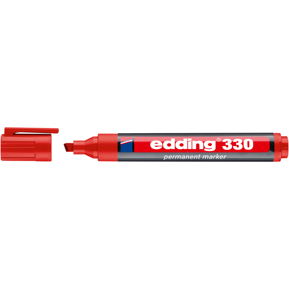 Permanentmarker, Roter Marker, Edding 330, Schrägstrich?, Markerstift