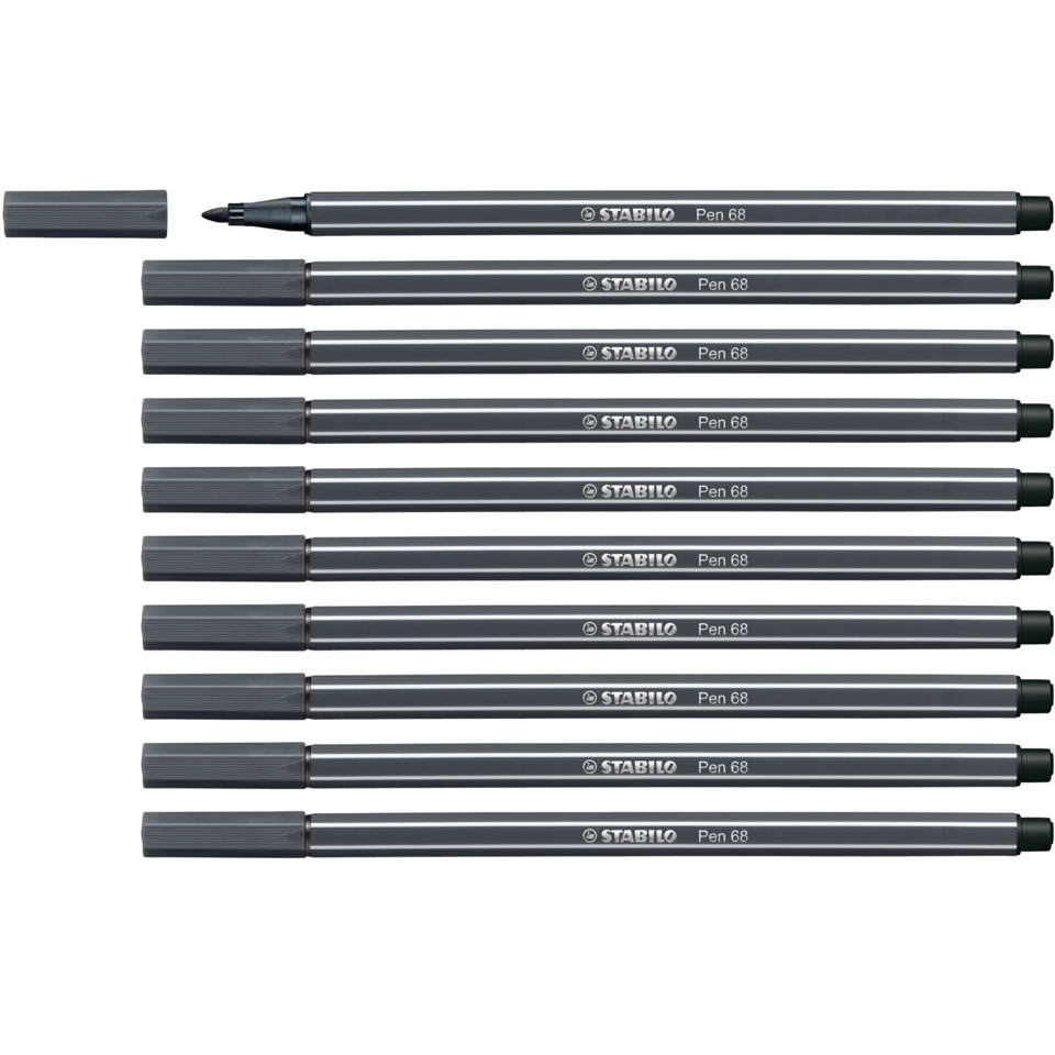 Stabilo Stift, Marker, Filzstift, Stift 68, Grau, Stift, Marker, Kugelschreiber?, But ensure: German labels repeated?, Pen 68