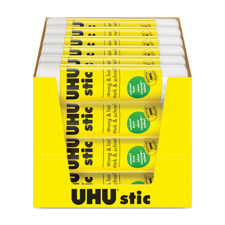 Klebeband, Uhu Stic, Gel-Kleber, Schrumpfverpackung, Schmierfrei