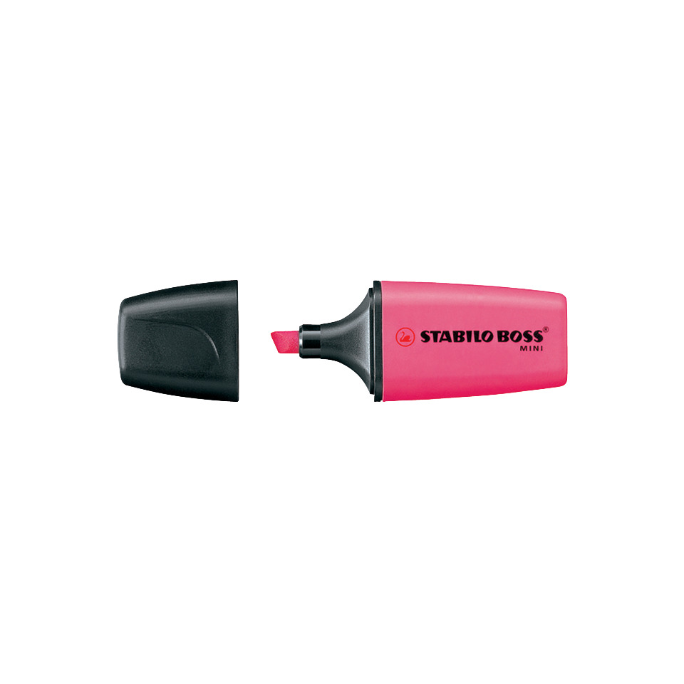 Highlighter, Marker, Pink, Stabilo Boss Mini, Mini marker