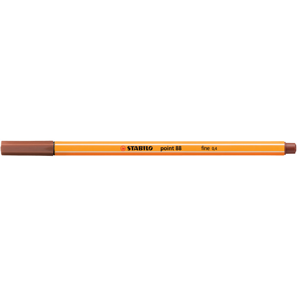 marker, orange pencil, fineliner, capillary marker, braune Kappe