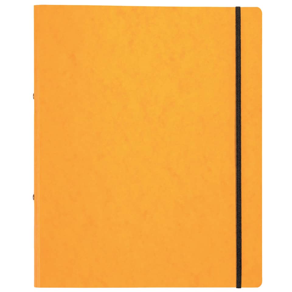 Notizbuch, A5, Kunstleder, Gummi-elastik, Orangerot