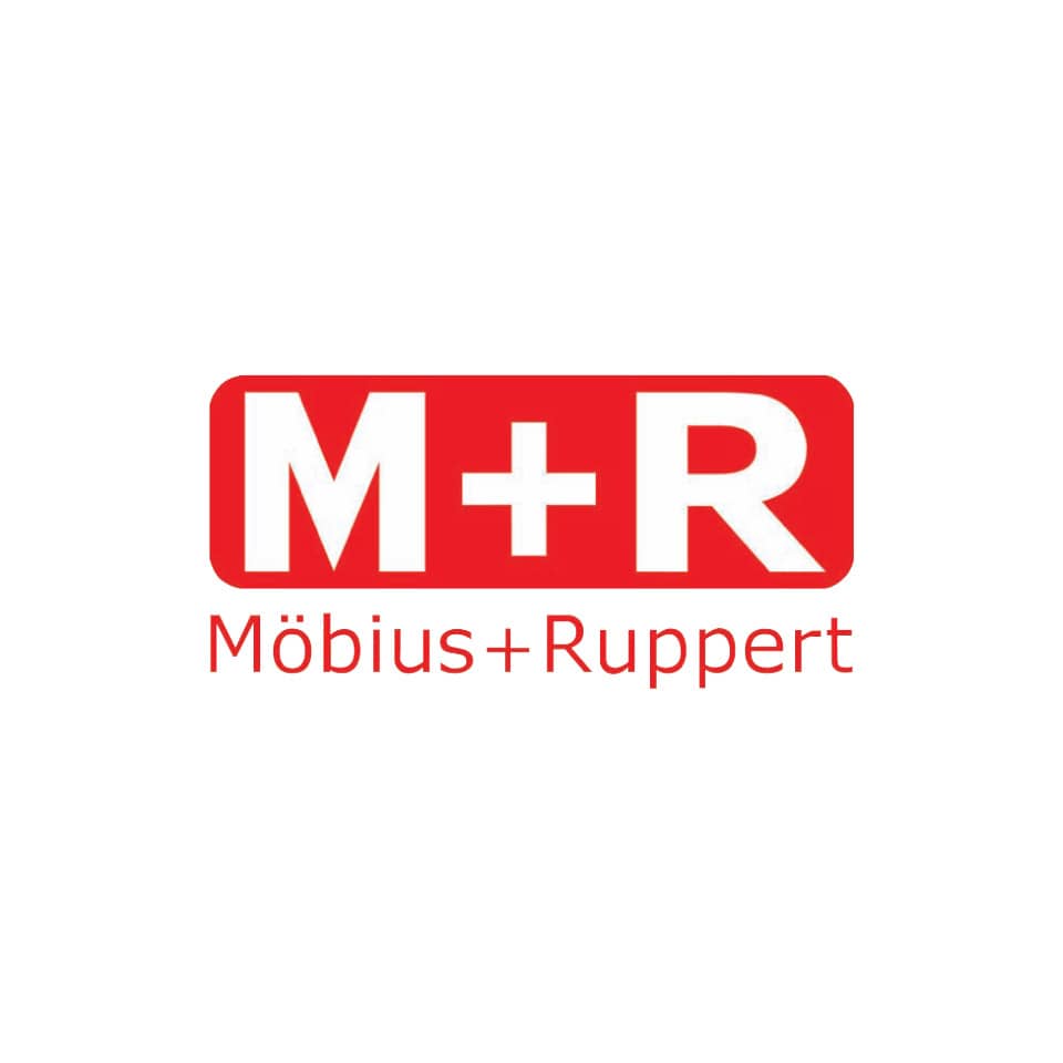 logo, Möbel+Rupper, markenlogo, roter hintergrund, weißer text