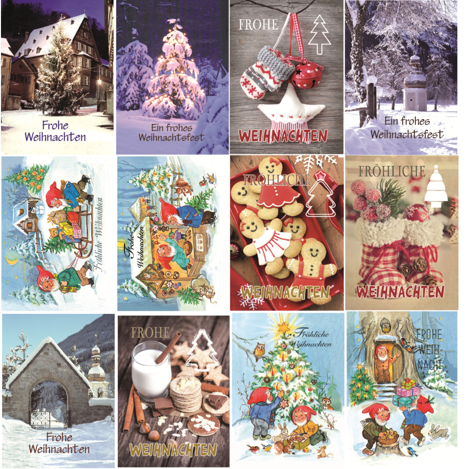 weihnachten, weihnachtskarten, winter, baum, schnee