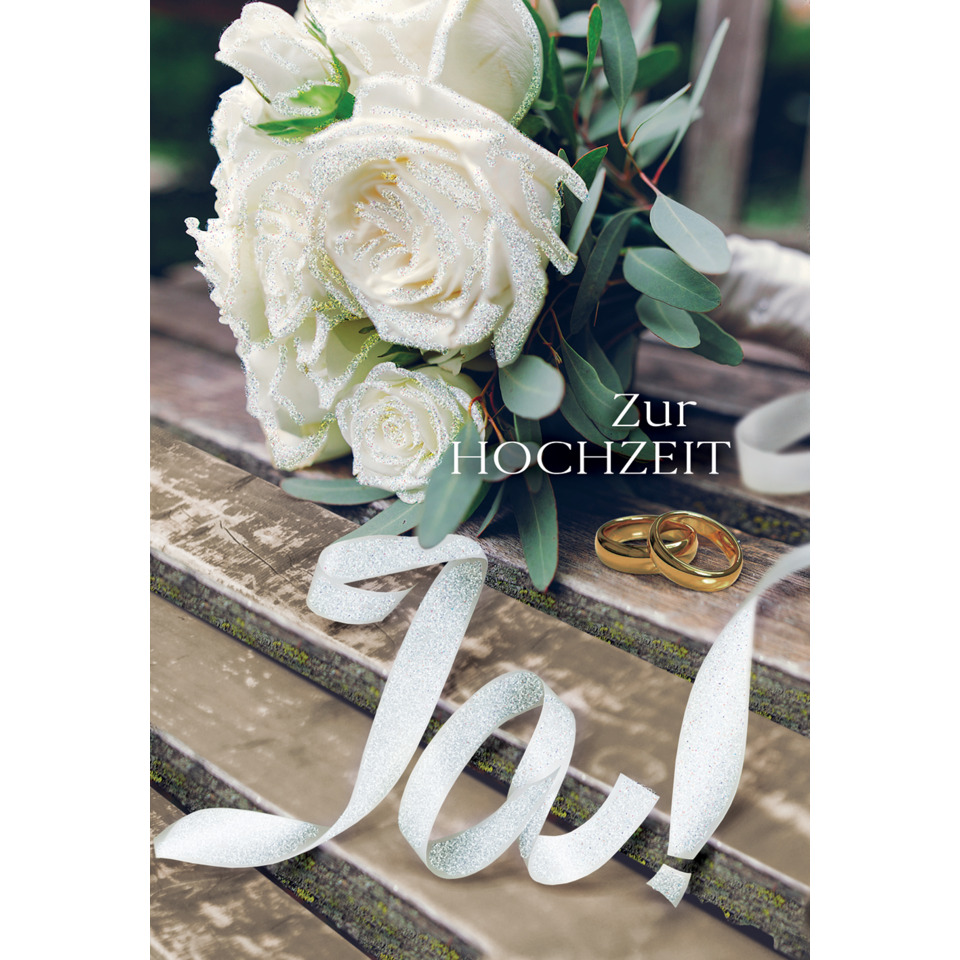 hochzeit, blumen, ringe, brautstrauß, glitzerband
