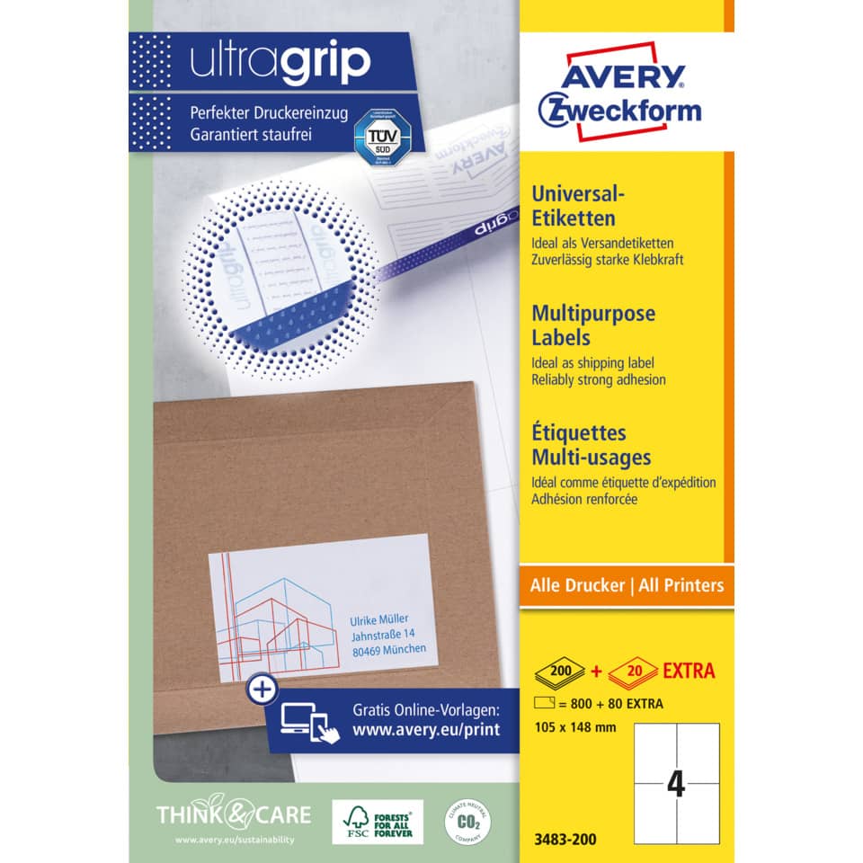 multifunctionale Etiketten, Versandetiketten, Kartonumschlag, braunes Briefumschlag, Bürobedarf