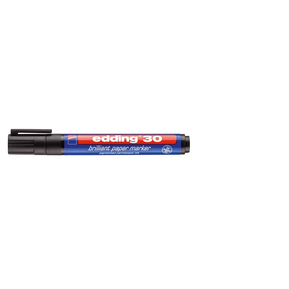 Marker, Permanent ink, Edding 30, Blau, Filzstift