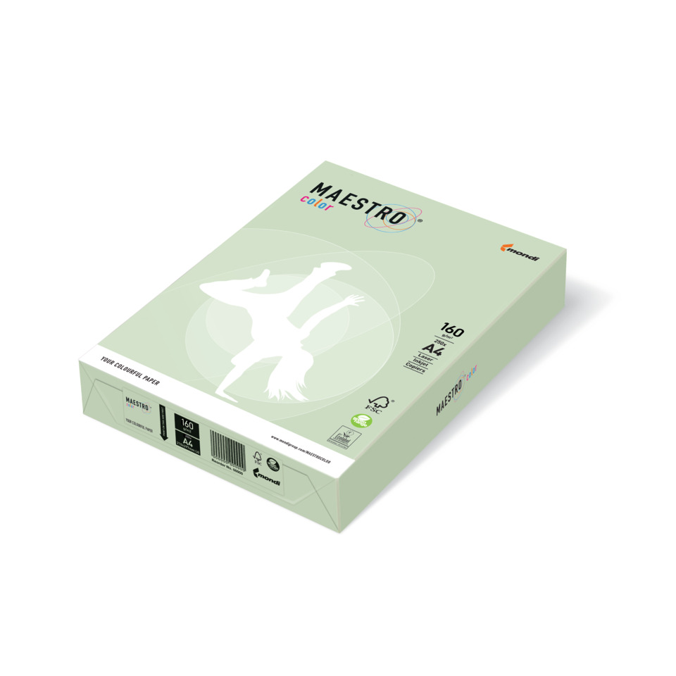 Papierbox, DIN A4, 160 Blätter, Maestro Color, Recycling