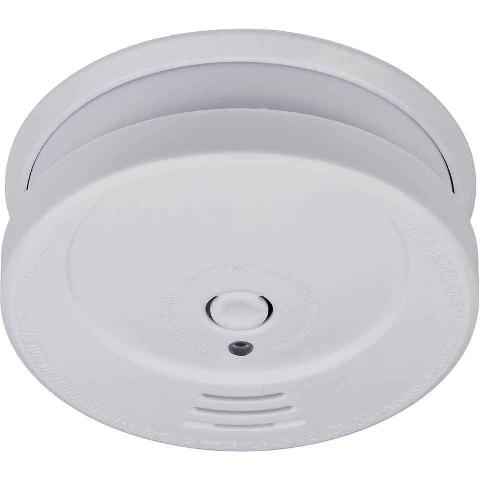 Rauchmelder, Piezo-Sensor, Batteriebetrieben, runder Alarm, weiß