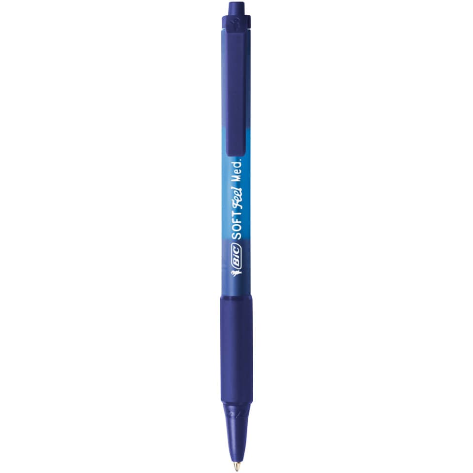 Kugelschreiber, blauer Stift, Gummi-Griff?, Gelschreiber, Soft-Touch-Griff