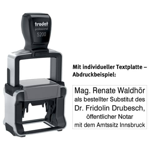 Stempel Professional 5200 mit Gutschein   max. 5 Zeilen TRODAT 5200V