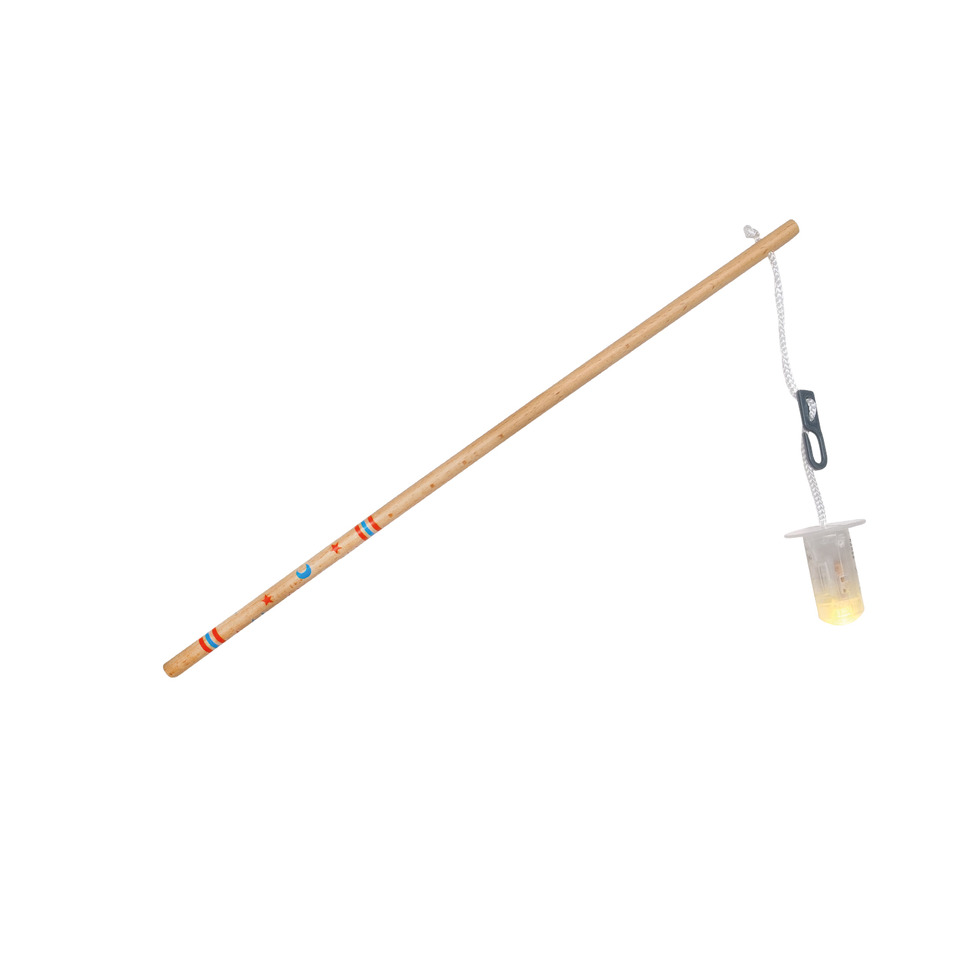 Stab, Holzstab, Holzwand, Spielzeugstab, markiertes Ende