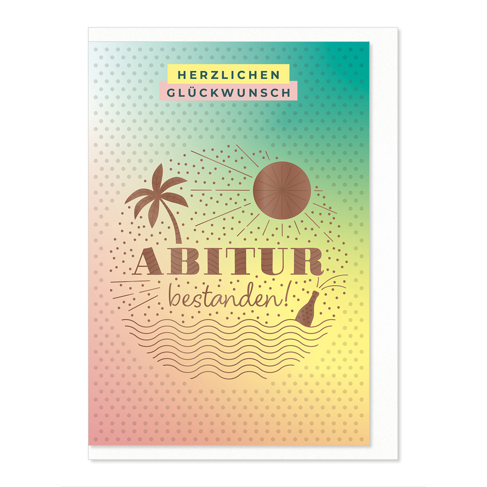 Grußkarte, Poster, Sommer, Sonnenmotiv, Palme