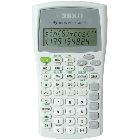 Schulrechner zweizeilig, Batteriebetrieb TEXAS INSTRUMENTS TI-30X IIB