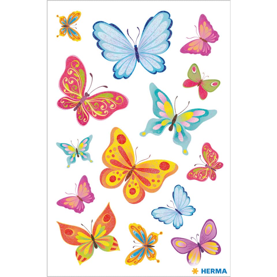Schmetterlinge, Aufkleber, Sticker, Papierdekoration, Bunte Motive