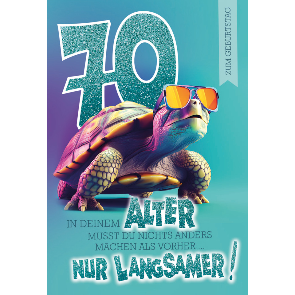schildkröte, brille, türkis, glitzer, poster