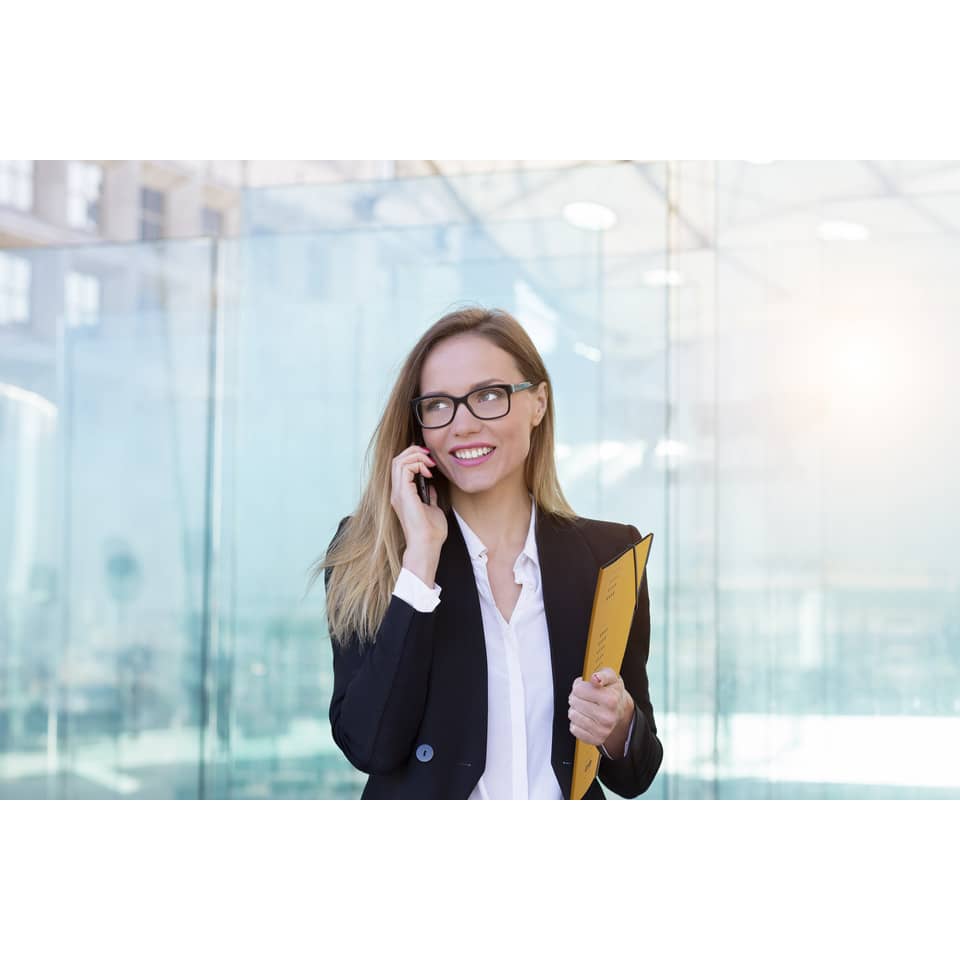 frau, brille, aktentasche, business, aktenmappe