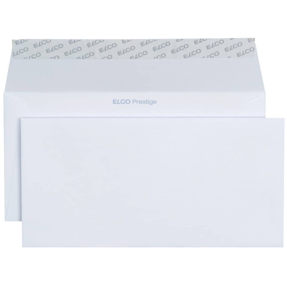 Briefumschlag Prestige, DIN lang, 120g/m², haftklebend, 25 Stück, weiß ELCO 70499.12