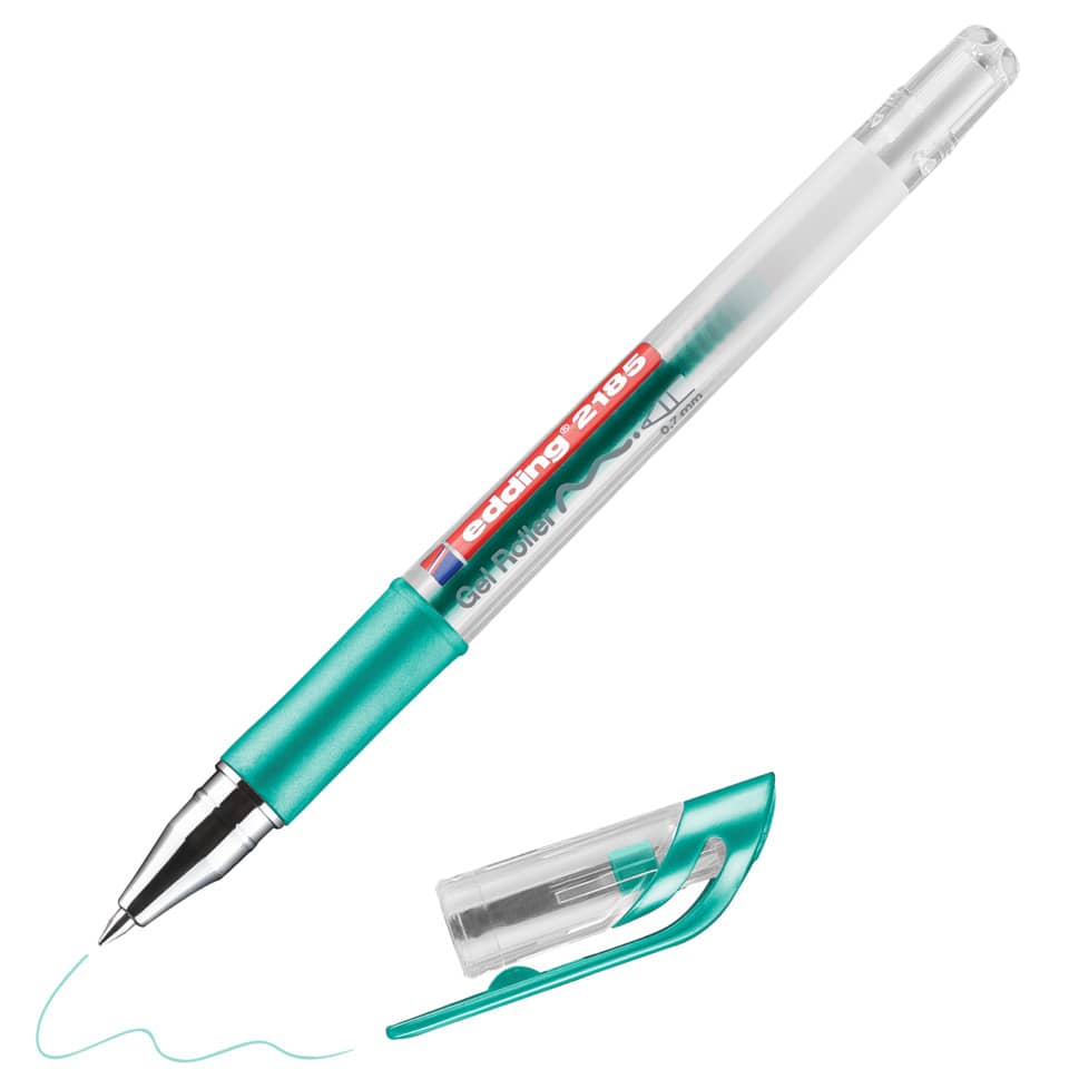 Gelstift, Kugelschreiber, Pastellgrün, Cliphalter, Tintenlinie