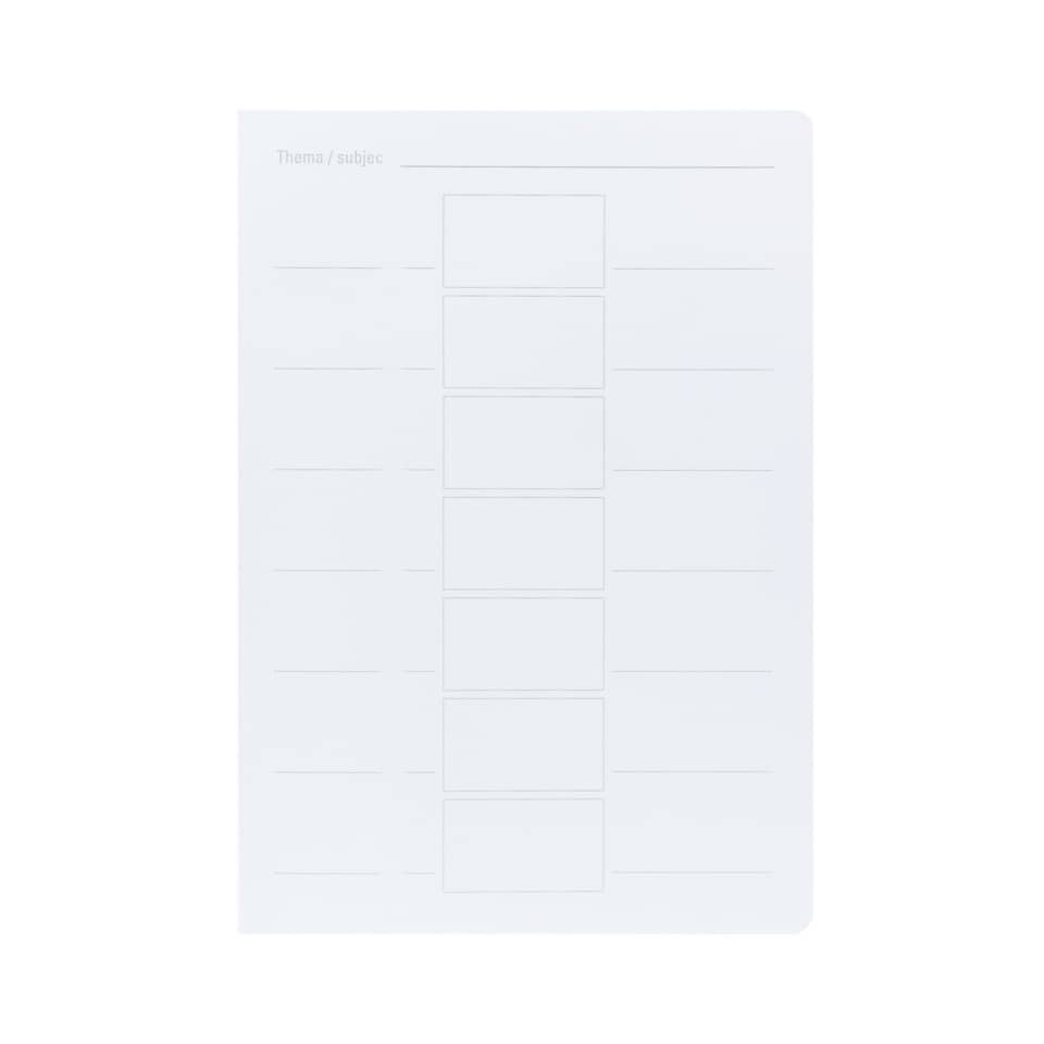 Notebook, Binder pad, Ruled pages, A4 notebook, White