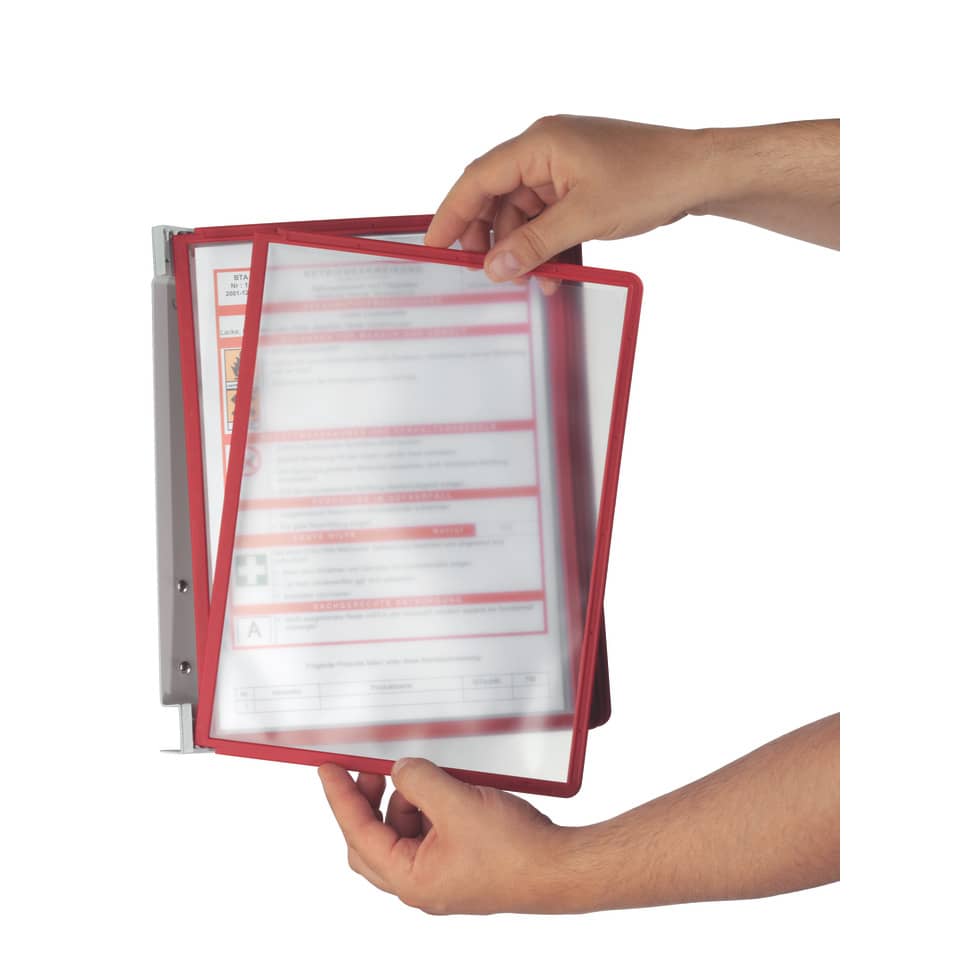Bindemittel, Dokumentenhalter, flexible Abdeckung, roter Rahmen, Blatt-Schutzhülle