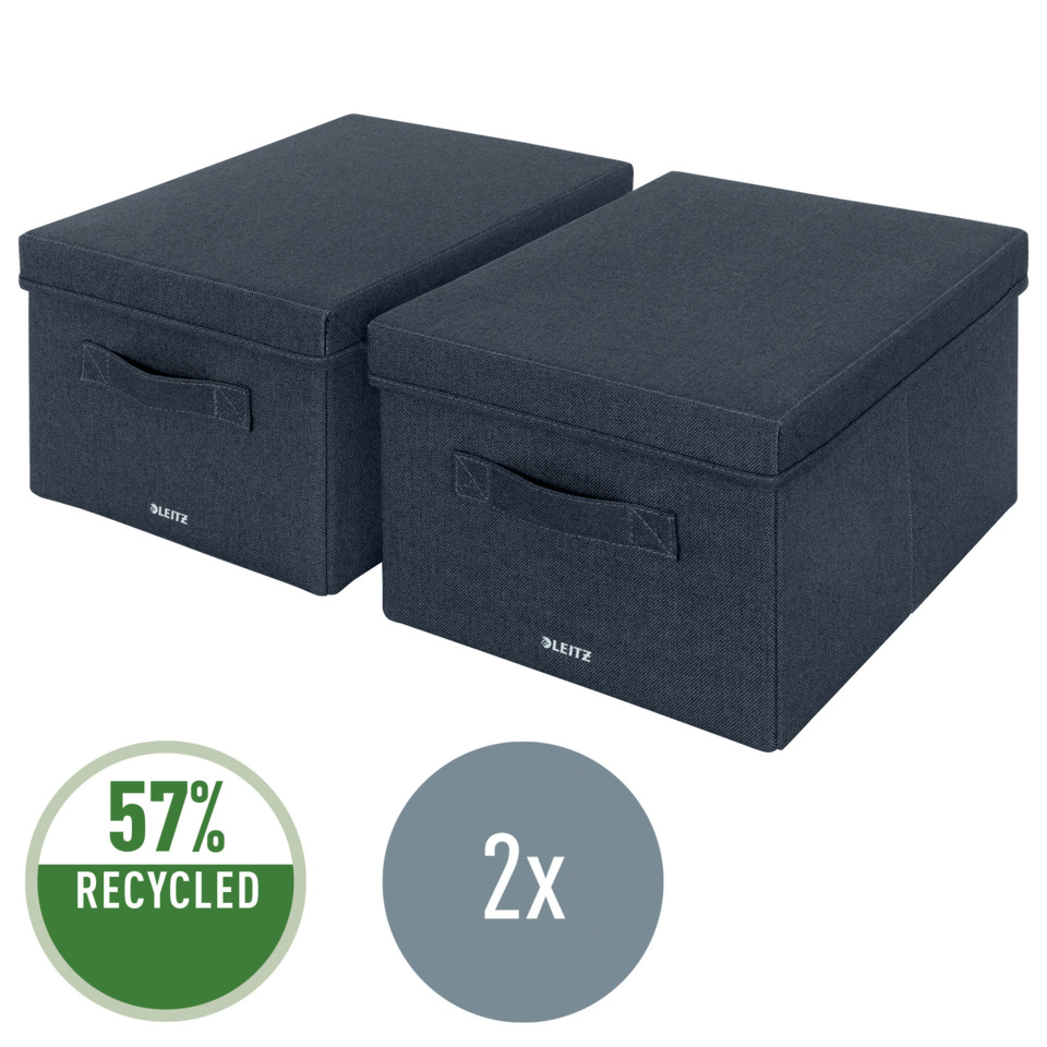 Boxen, Aufbewahrung, Stoff, 2x, recyceltes-Material