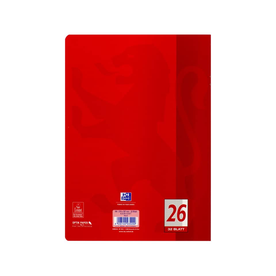 rot, Ordner, A4, Papier, 32 Blatt