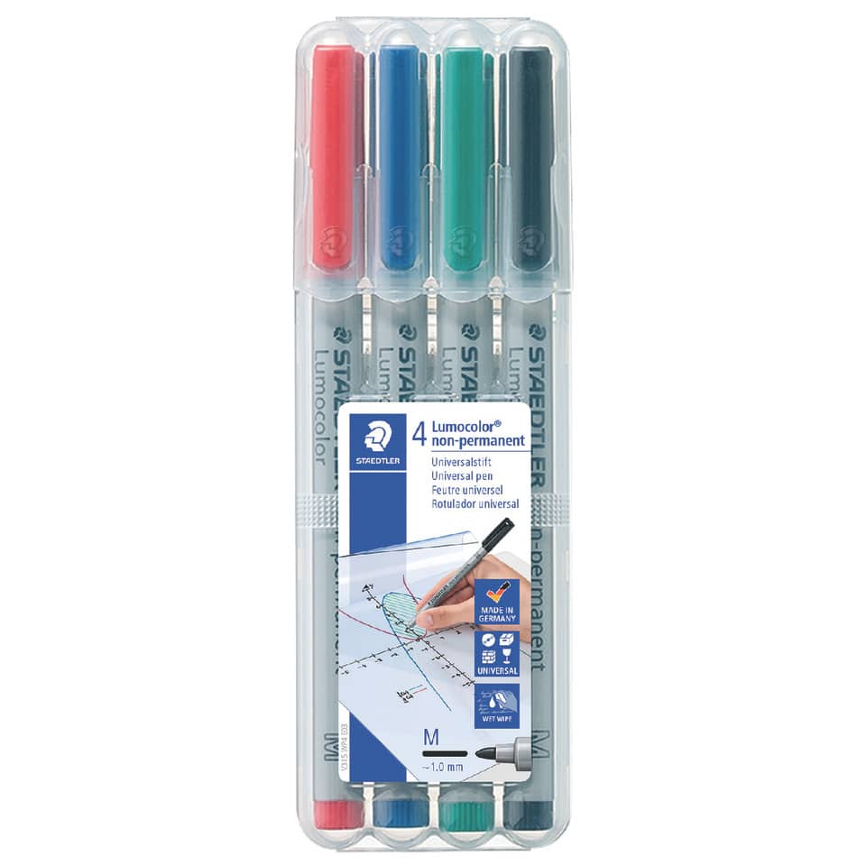 Stifte, Marker, 4er-Set, Lumosfarben, Universalf, Non-permanent