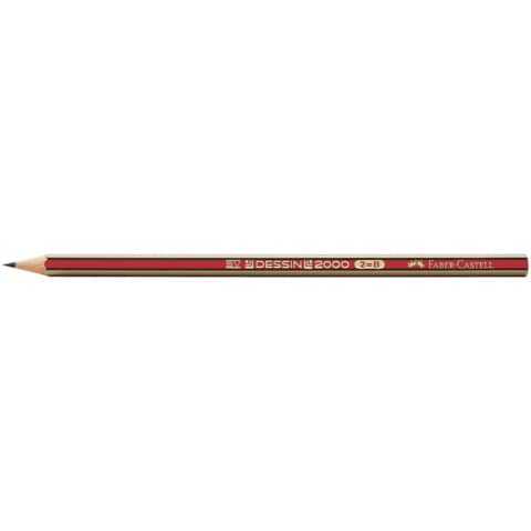 Bleistift Dessin® 2001 mit Radierer, HB FABER CASTELL 112100